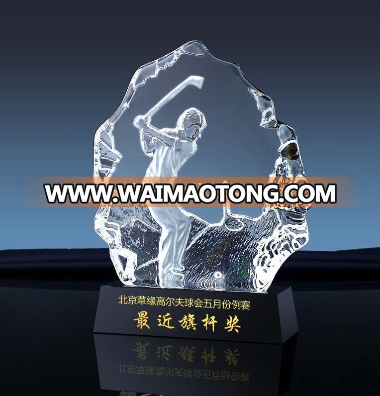 Hot Sale Iceberg Golf Sports Awards Crystal Souvenir