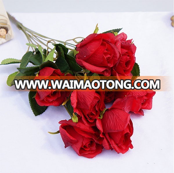 New style 9 heads artificial diamond rosebud for wedding decoration