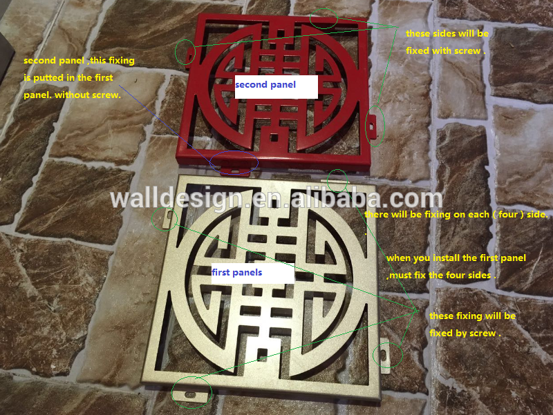 laser cut aluminum metal panels for circular column decoration