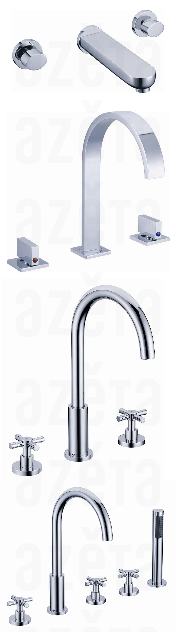 Sanitaryware Ceramic Cartridge Brass Bathroom In-Wall Mounted Concealed Wash Basin Faucet