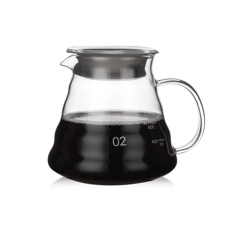 300ml 500ml 700ml 1200ml Heat Resistant Handmade Borosilicate Glass Coffee Pot V60 Coffee Maker