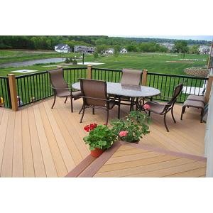 Outdoor Waterproof Teak WPC Decking DIY Tiles For Balcony Swimming Pool