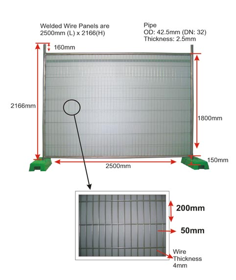 Chinese wholesale cheap price temporary fence