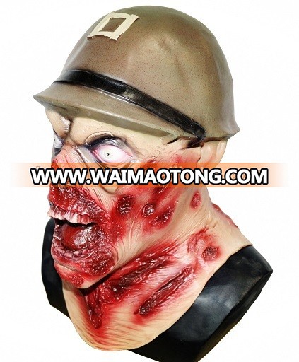 Halloween wholesale  high-quality horror Army Captain Leister latex mask for Halloween decoration