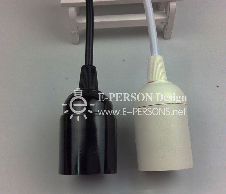 Light Vintage Edison Plug-In Mini Pendant Matte Black Finish Cloth Cord In-Line On/Off Rocker Switch