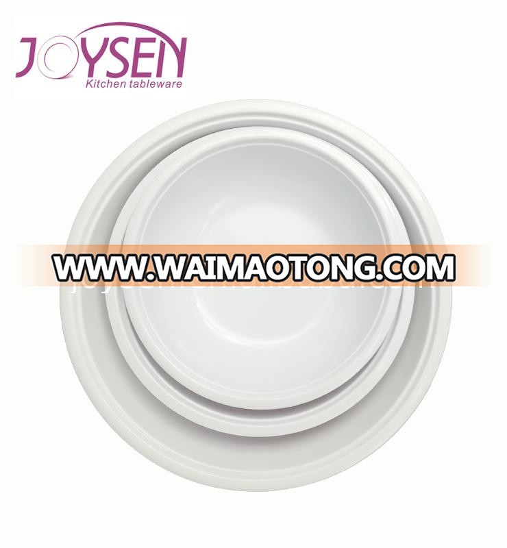 Hot sell 8'' round plastic melamine cover bowl with lid