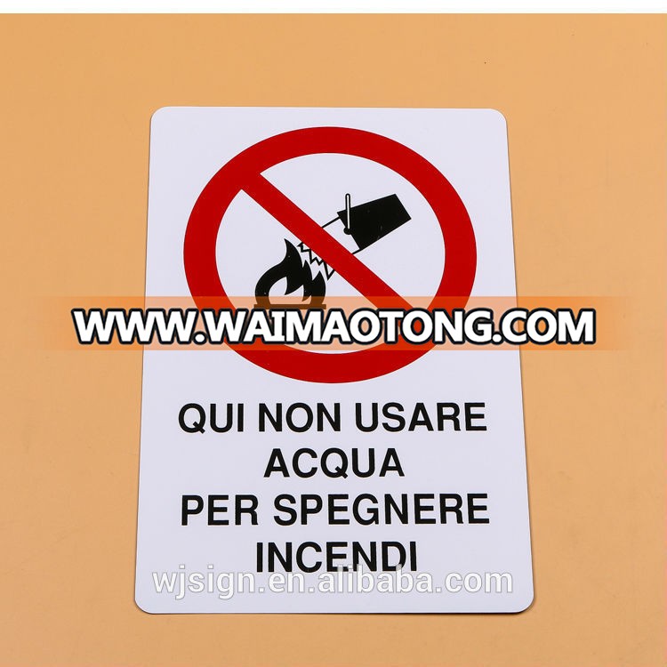 China Factory No Fire Decorative Safety Custom Warning Sign Metal Tag For Road