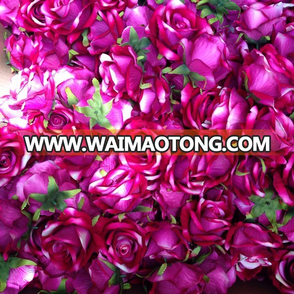 Single stem silk velvet artificial rose flower