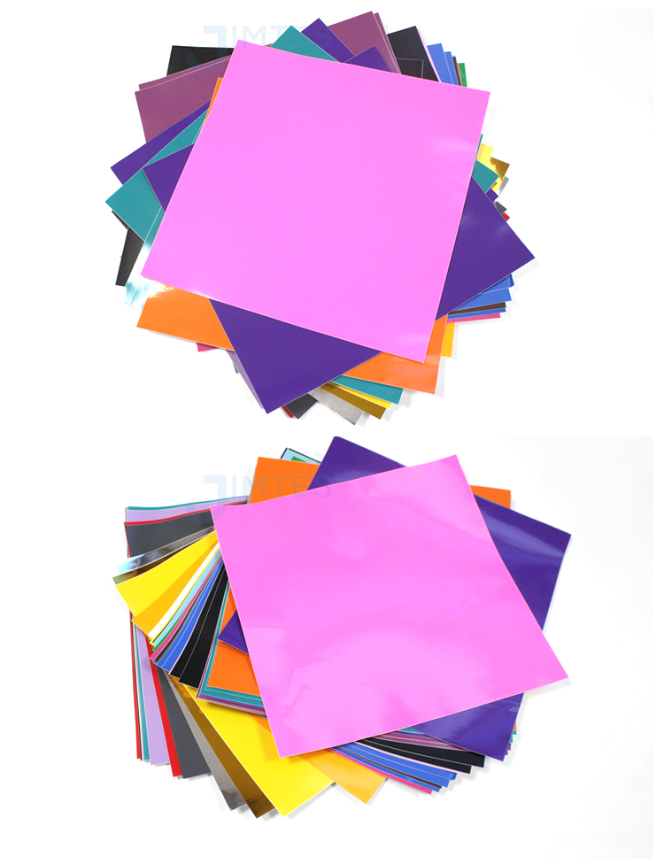 12"x12" color cutting Assorted pvc self adhesive vinyl sheets for sale