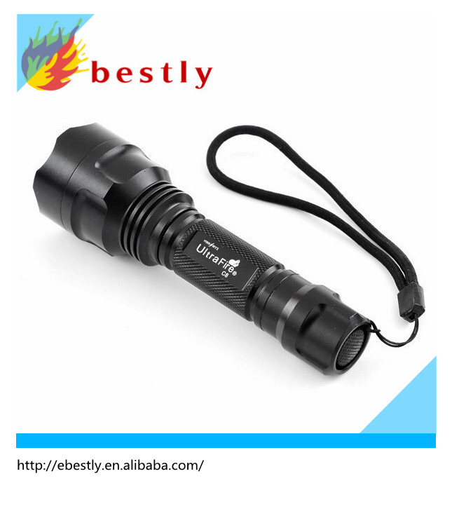 UltraFire C8 Black Rechargeable led Flashlight