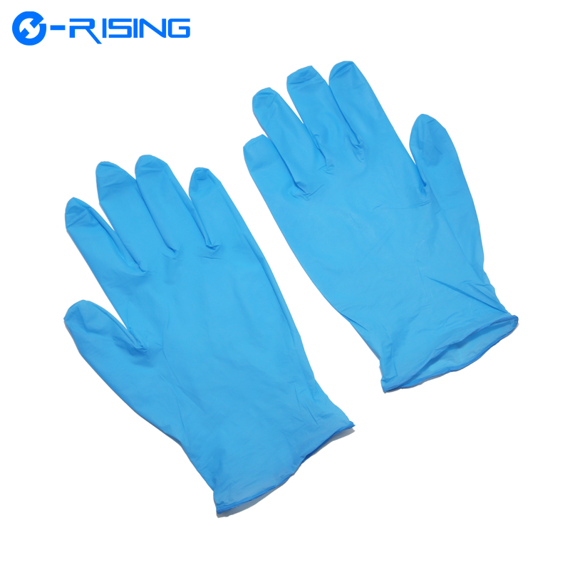 Blue Non-Medical Disposable Powder Free examination industrial nitrile gloves