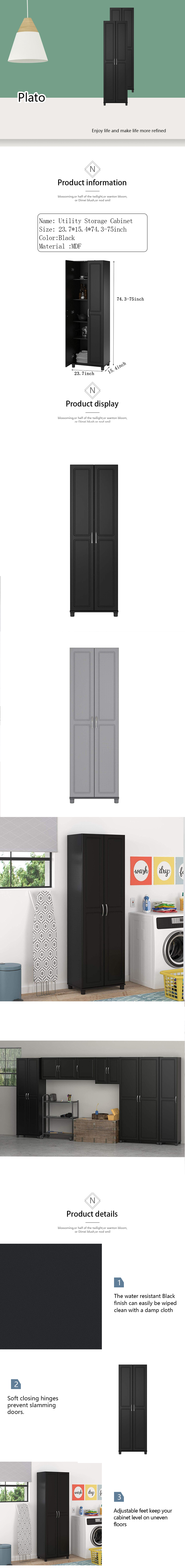 High quality 24"Utility Storage Cabinet wood furniture cabinetfurniture living room cabinet