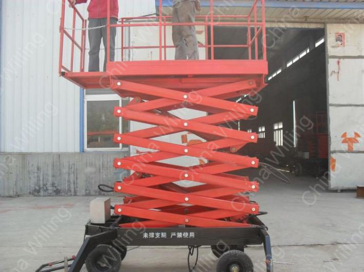 China electric hydraulic mobile scissor lift for street lamp maintenance