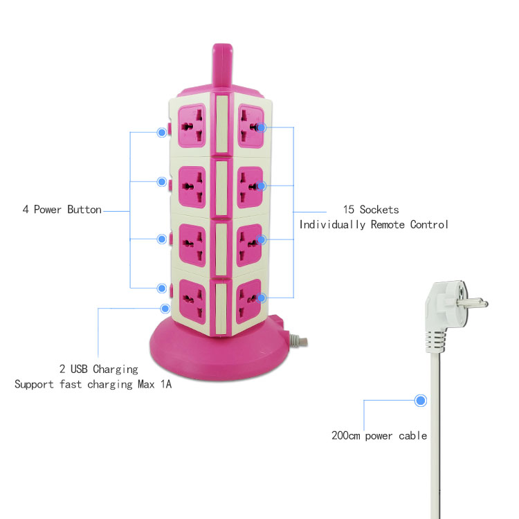 Portable handle can be used for vertical multi-function socket panel with USB smart plug