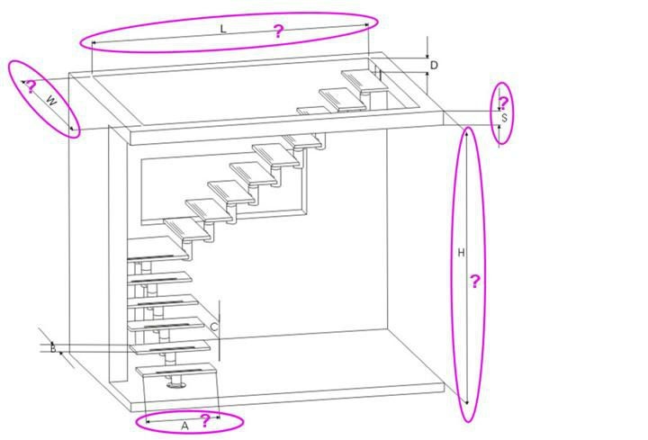 Modern interior use steel wood floating stairs