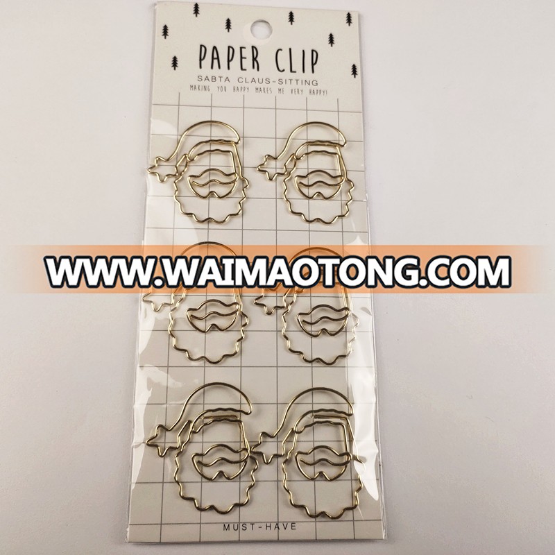 Christmas Gifts  Gold Santa Claus Paper Clips