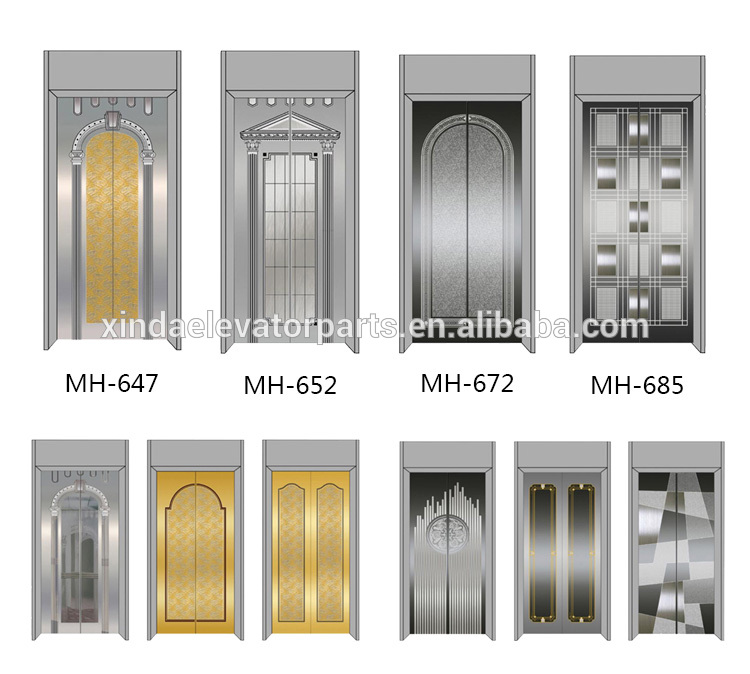 Aluminum door panels durable good quality elevator door panel for lift