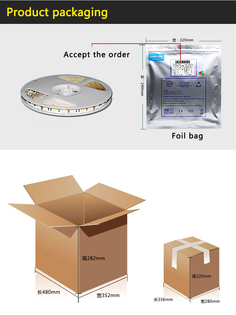 Waterproof ip65 strip light 5050 220 volts