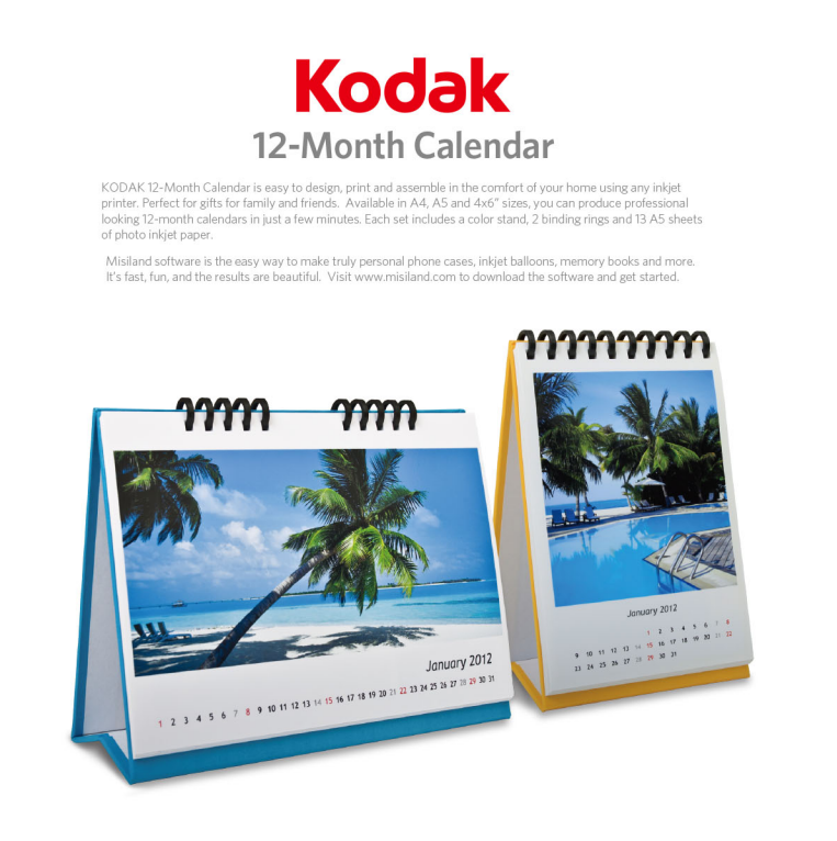 KODAK DIY photo calendar/Kodak calendar/calendar made by hand