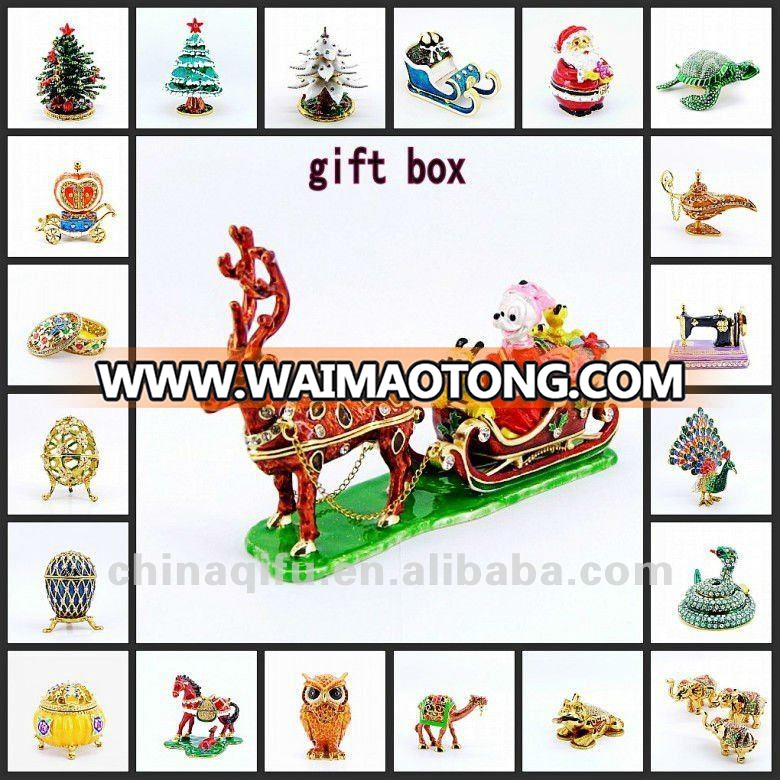 Supplier cheap christmas gifts metal custom made  jewelry gift boxes QF471