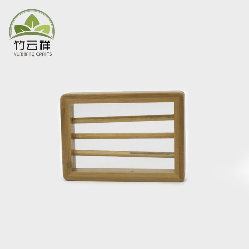 Rectangular bamboo soap box can be customized