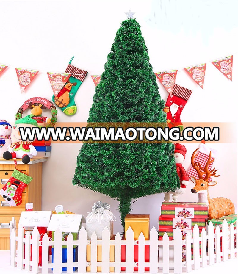 Christmas decoration artificial pvc fiber optic christmas tree with 60cm 90cm 120cm