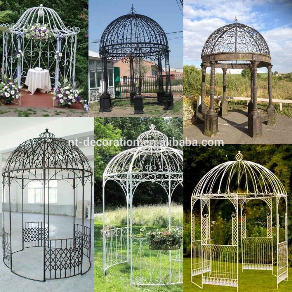 Retro style iron gazebos wholesale for sale NTBM-087A