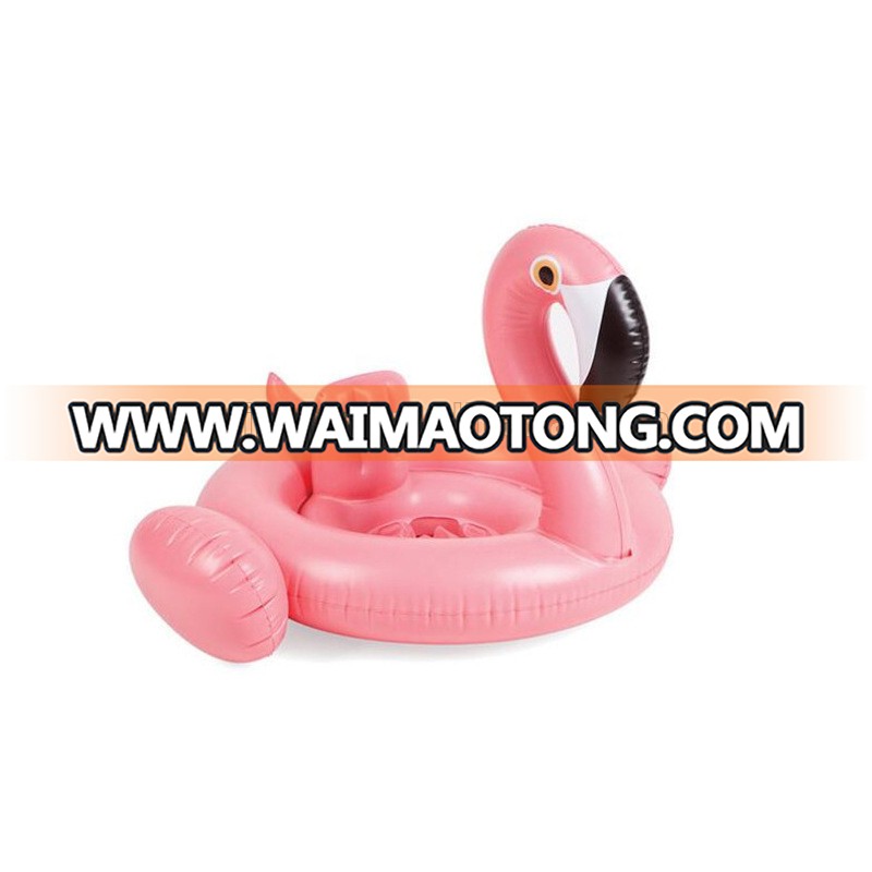 Top selling pvc inflatable swimming pool toy flamingo swan float baby inflatable floating seat