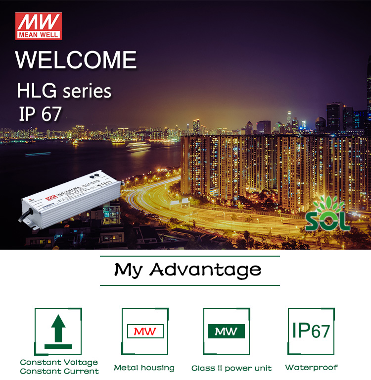 Meanwell HLG-100H-20 Constant Current 100W 20V LED Driver