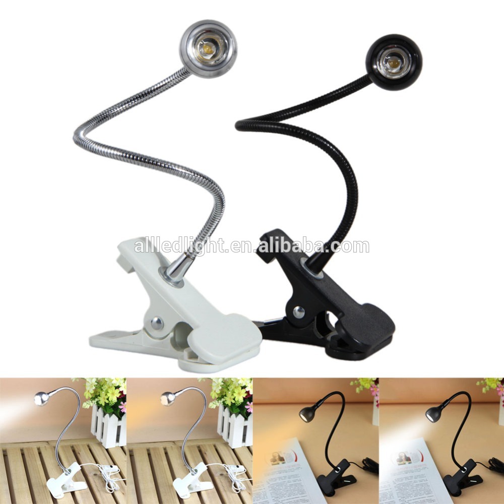 Wholesale  USB rechargeable LED Night Light Clip on Flexible Reading  Light Bed Table Desk LED Book Lamp