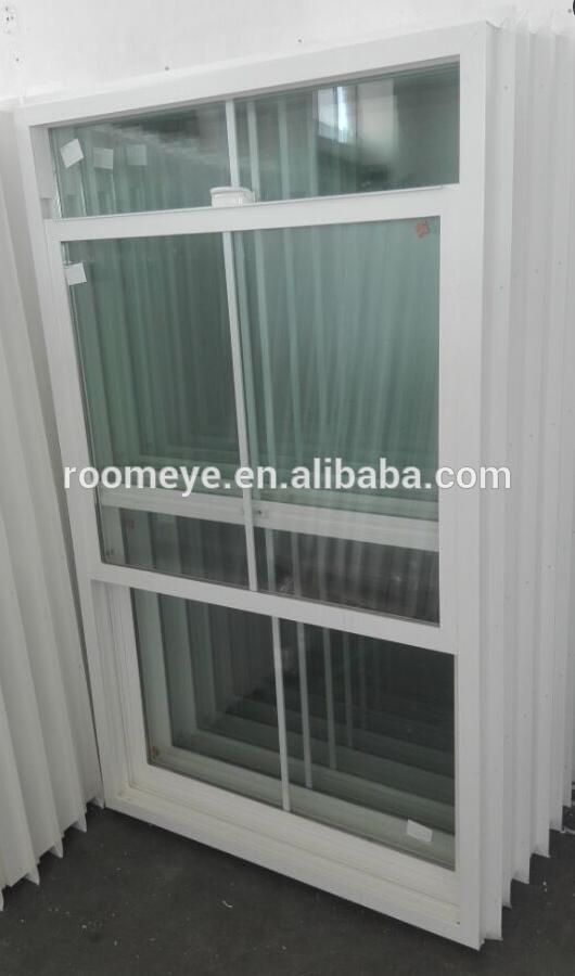 Hurricane Impact American Style 82 Series upvc Single Hung Window from Chinese Supplier