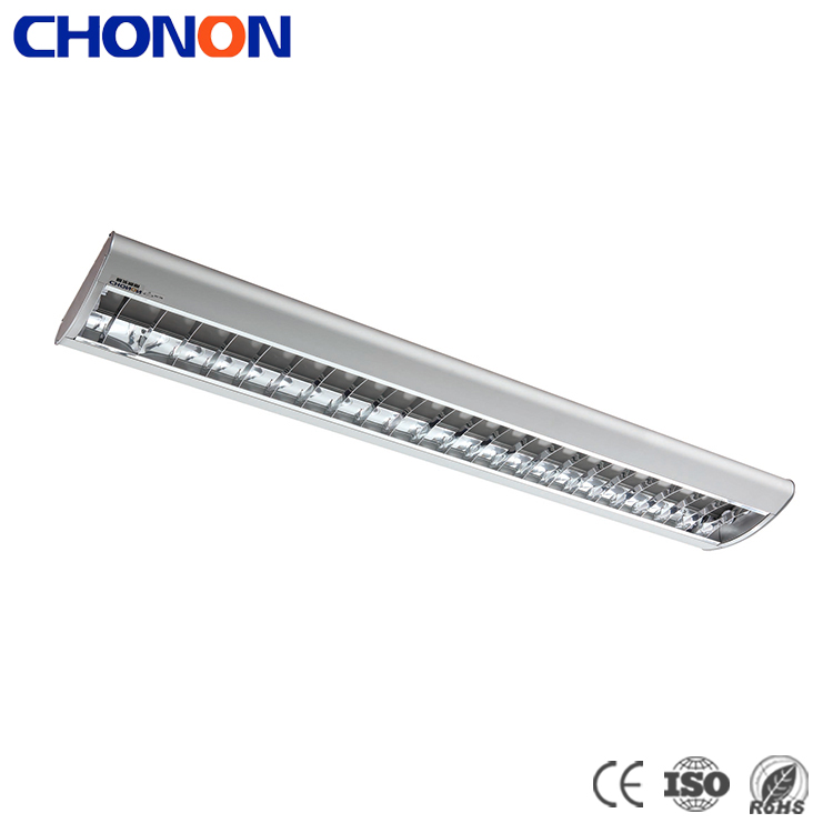 Surface Mounted Aluminum Louver Office Grille Lighting With LED Tube Or Fluorescent T5 Tube