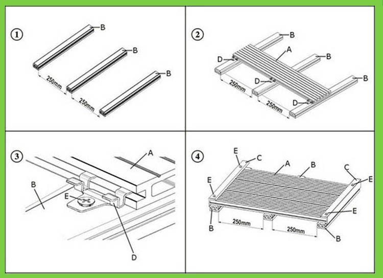 outdoor wood plastic composite decking for swimming pool