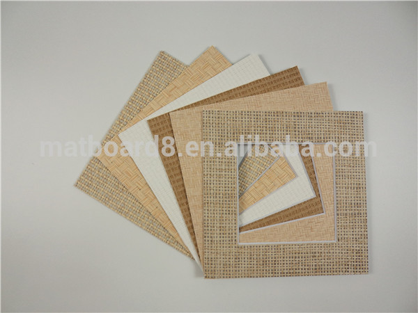 matboard with Fabric linen grasscloth grain for photo frame