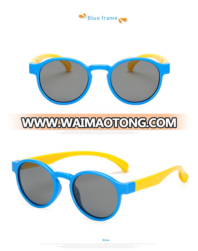 Wholesale TR90 Frame Round Lens Baby Child Kids Polarized Sunglasses