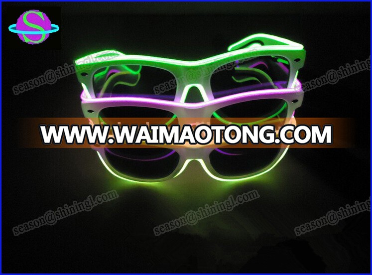 Sound Activated Flashing EL light up Glasses