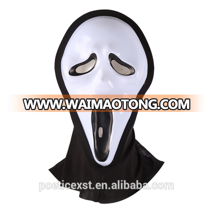 Poeticexst Vintage Halloween Fetish Plastic V Party Scary Doll Ghost Rave Mask