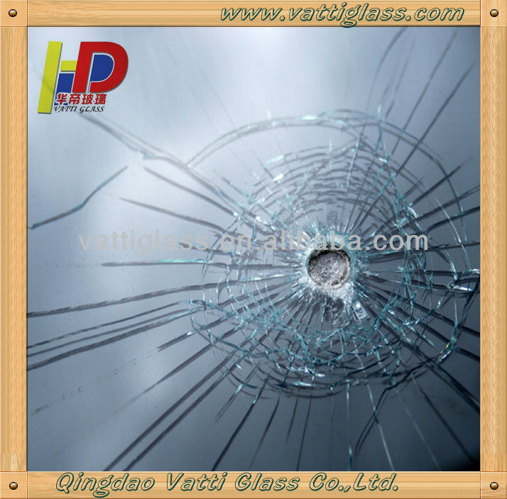 6.38mm-17.52mm laminated glass&tepered glass bullet proof glass for building auto with CE & ISO9001