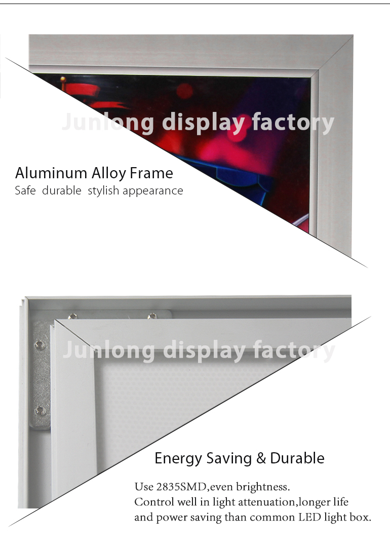 magnetic aluminum frame advertising light board