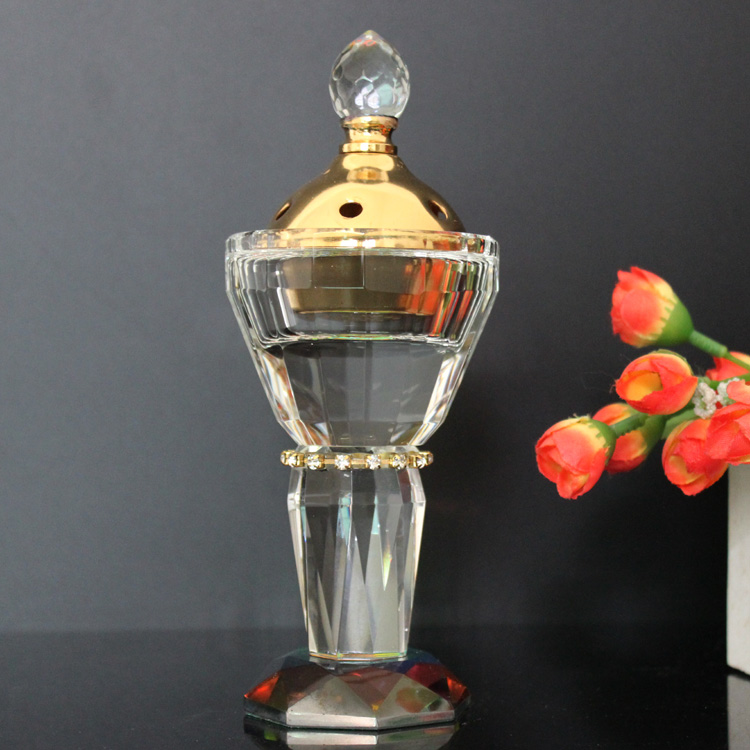 Wholesale crystal small incense burner arabic oil burner on sale