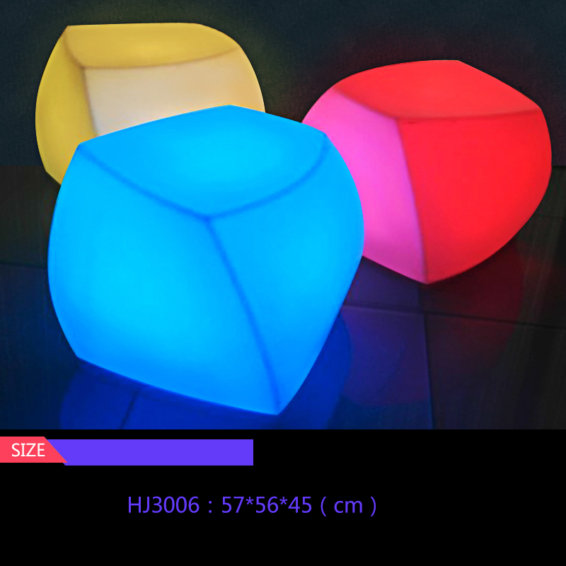 2019 hot sale product Rechargeable RGB color LED cube stool change color by touch