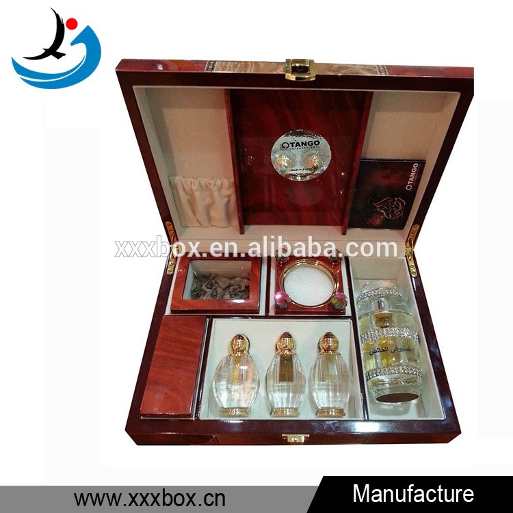 New design custom retail luxury lacquer wood packaging box for perfume bottle wooden antique unique decorative perfume box