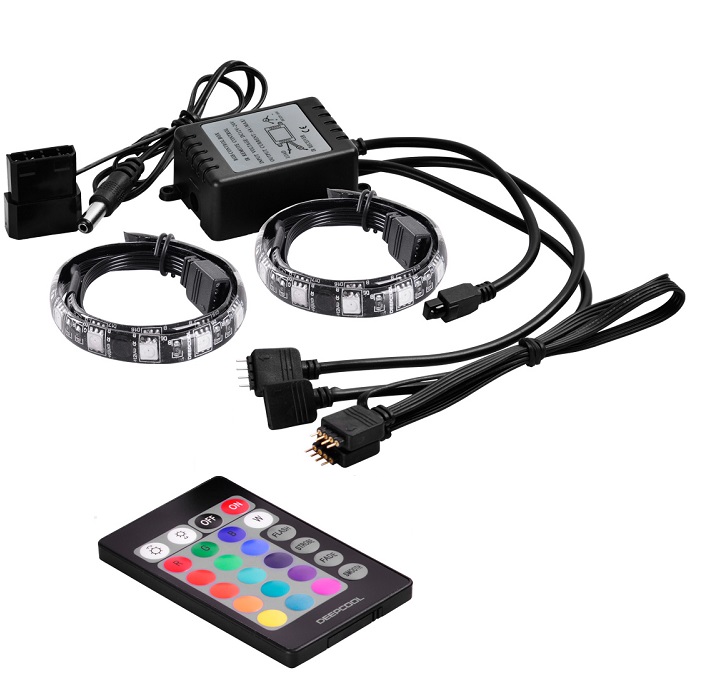 SATA connector Colorful magnet RGB PC LED tape strip light kit for computer case