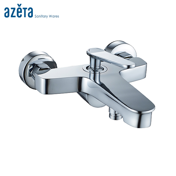 Bathroom Fittings Wall Mount Brass Chrome Single Handle European Bath Faucet