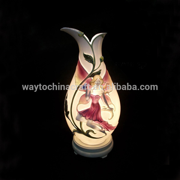 Hand painted home deco vase lamp