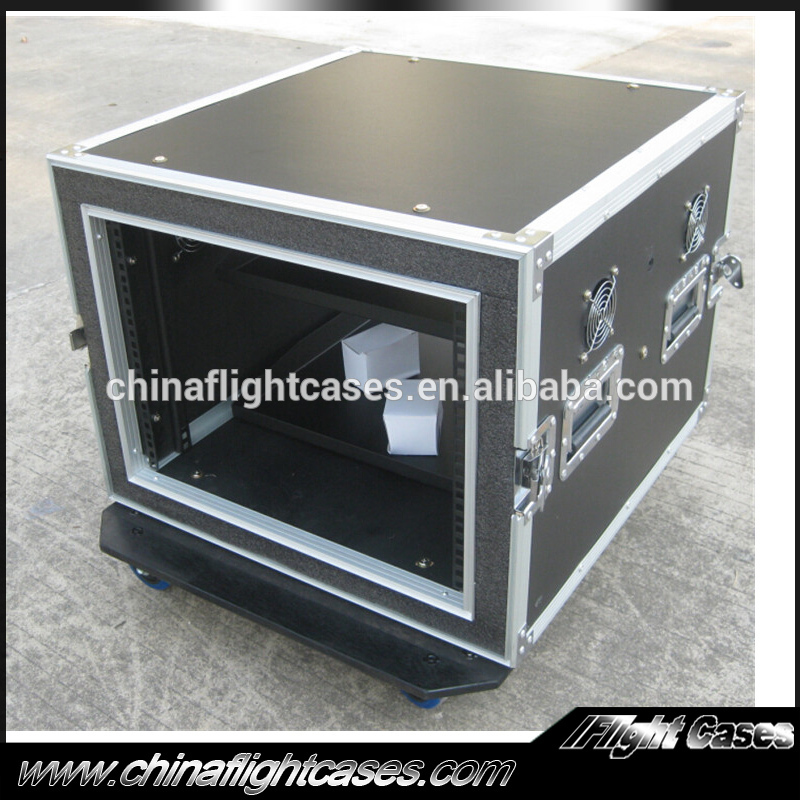 8U Amplifier Anti Shock Protective Flight Road Case, 25" body depth