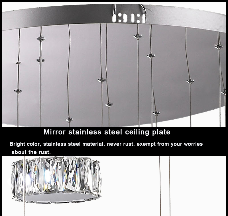 Hot New Products Crystal Large Pendant Lights Luxury Kristal Hotel Decoration LED Chandelier Lamp