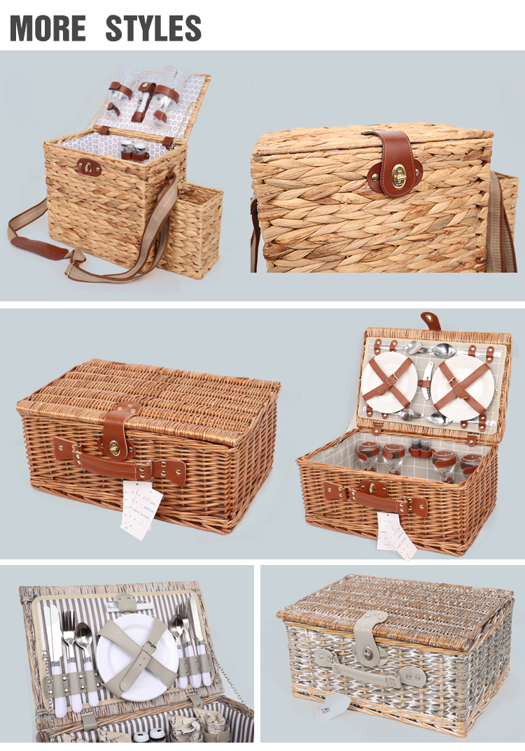 Hand Made Custom Size Sewing Weaving Wicker Bread Picnic Basket