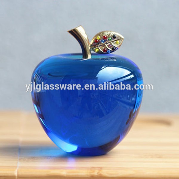 wholesale price K9 crystal glass apple valentine gift