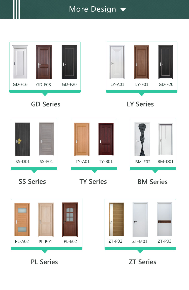 latest wooden interior door design, pvc door and rubber sealed door in Philippines